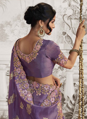 Imperial Lavender Bliss Saree