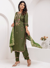 Nakshatra Mahendi Readymade Silk Suit