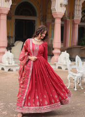 Nakshatra Maroon Ready to Wear Indian Gown