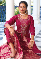 Nakshatra Pink Readymade Silk Suit