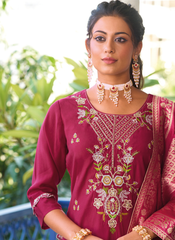 Nakshatra Pink Readymade Silk Suit