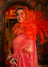 Nakshatra Gajri Pink Banarasi Woven Saree