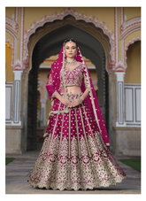 Nakshatra Pink Embroidered Bridesmaid Lehenga