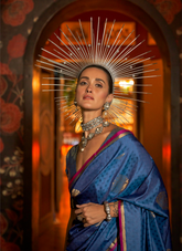 Nakshatra Blue Banarasi Woven Saree