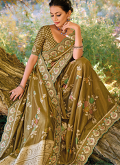 Enigmatic Evergreen Banarasi Silk Pair