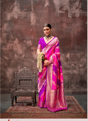 Nakshatra Pink Silk Saree