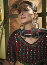 Nakshatra Black Multicolored Navratri Lehenga Choli