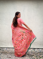 Nakshatra Peach Kanjeevaram silk saree