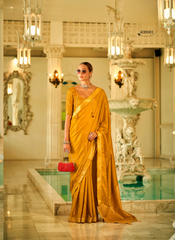 Nakshatra Magical Mustard Silk saree