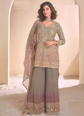 Nakshatra Grey Sharara Suit