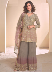 Nakshatra Grey Sharara Suit