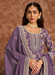 Nakshatra Lavender Dola Silk Salwar Kameez