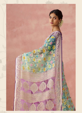 Nakshatra Sea Green Premium saree