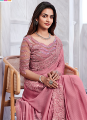 Nakshatra Rose pink Shimmer Silk