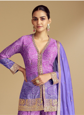 Nakshatra Violet Party wear Garara Suit