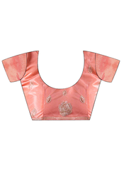 Nakshatra Peach Party Wear Chiffon Saree