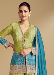 Nakshatra Sky Party Wear Garara Suit