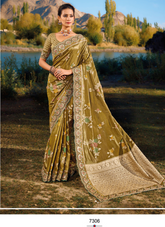 Enigmatic Evergreen Banarasi Silk Pair