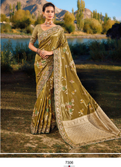 Enigmatic Evergreen Banarasi Silk Pair