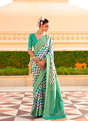 Nakshatra Green Printed Saree