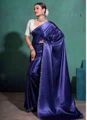 Nakshatra Diamond studded Royal Blue saree.
