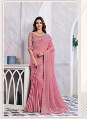 Nakshatra Rose pink Shimmer Silk