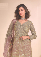 Nakshatra Grey Sharara Suit