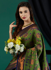 Nakshatra Green Banarasi Saree