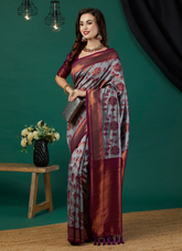 Nakshatra Lavender Banarasi Saree