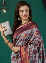 Nakshatra Lavender Banarasi Saree