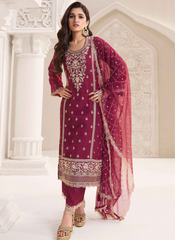 Nakshatra Maroon Pakistani Salwar Kameez