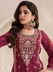 Nakshatra Maroon Pakistani Salwar Kameez