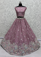 Nakshatra Pink Embellished Lehenga Choli