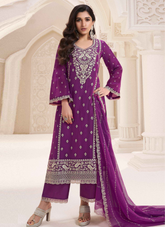 Nakshatra Purple Pakistani Salwar Kameez