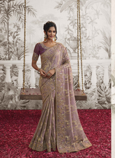 Opulent Orchid Elegance Saree