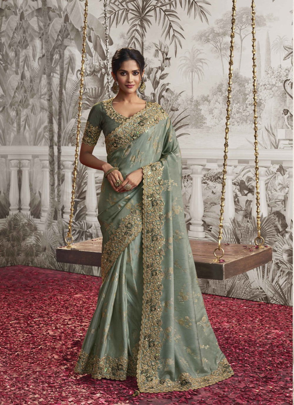 Celestial Meadow Elegance Saree