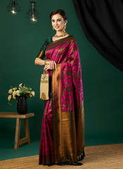 Nakshatra Pink Banarasi Saree