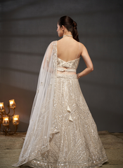 Nakshatra Cream Net Lehenga