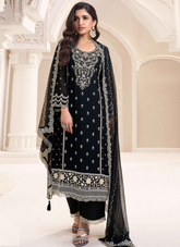 Nakshatra Black Pakistani Salwar Kameez