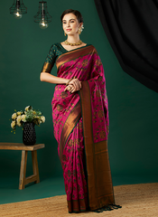 Nakshatra Pink Banarasi Saree