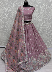 Nakshatra Pink Embellished Lehenga Choli
