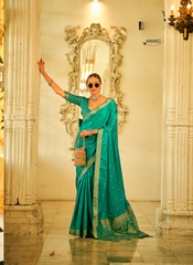 Nakshatra Radical Rama Green Silk saree