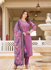 Nakshatra Purple Readymade Suit