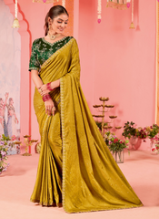 Nakshatra Gold Silk Jaquard Saree