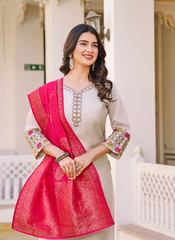 Nakshatra Off White Readymade Suit