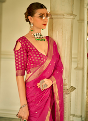 Nakshatra Perky Pink Silk saree