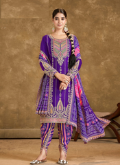 Nakshatra Bandhini Partywear Purple Dhoti Suit Set