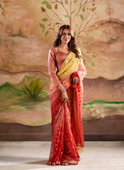 Nakshatra Red Banarsi Georgette saree
