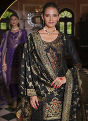 Nakshatra Black Jaquard Banarasi Silk Readymade Suit
