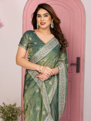 Nakshatra Green Printed Bollywood Style Saree